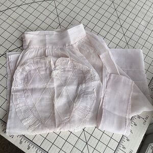 Vintage 1950s Pink Sheer Hostess Apron Lou Dunkle Grand Island Nebraska Ric Rac
